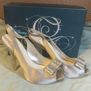 Silver Romance Disney Heels Size 11M